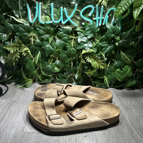 Birkenstock Arizona BS Sandals Mens Sz 11 EU 44 Habana Leather Slip On main image 10